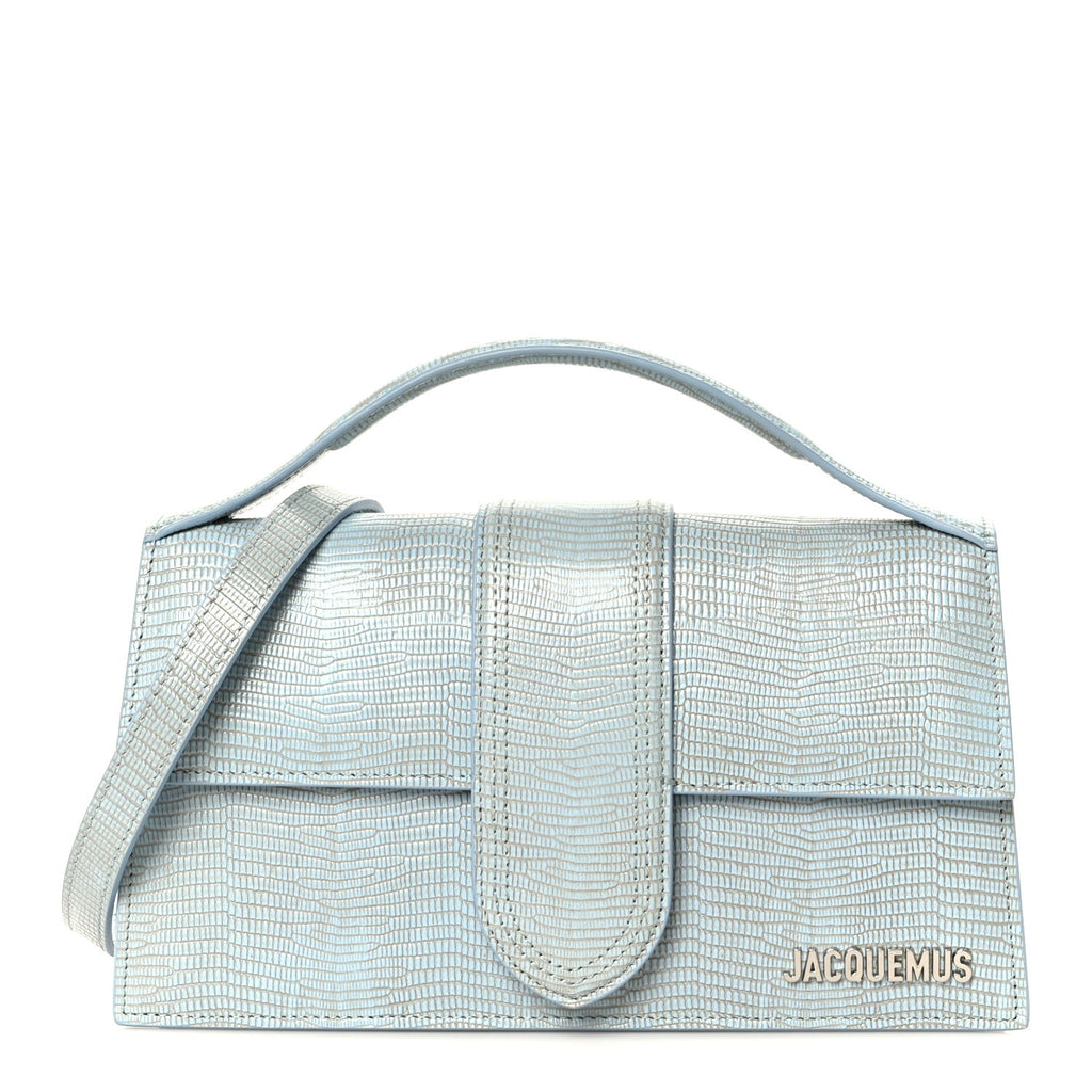 Calfskin Lizard Embossed Le Grand Bambino Light Blue