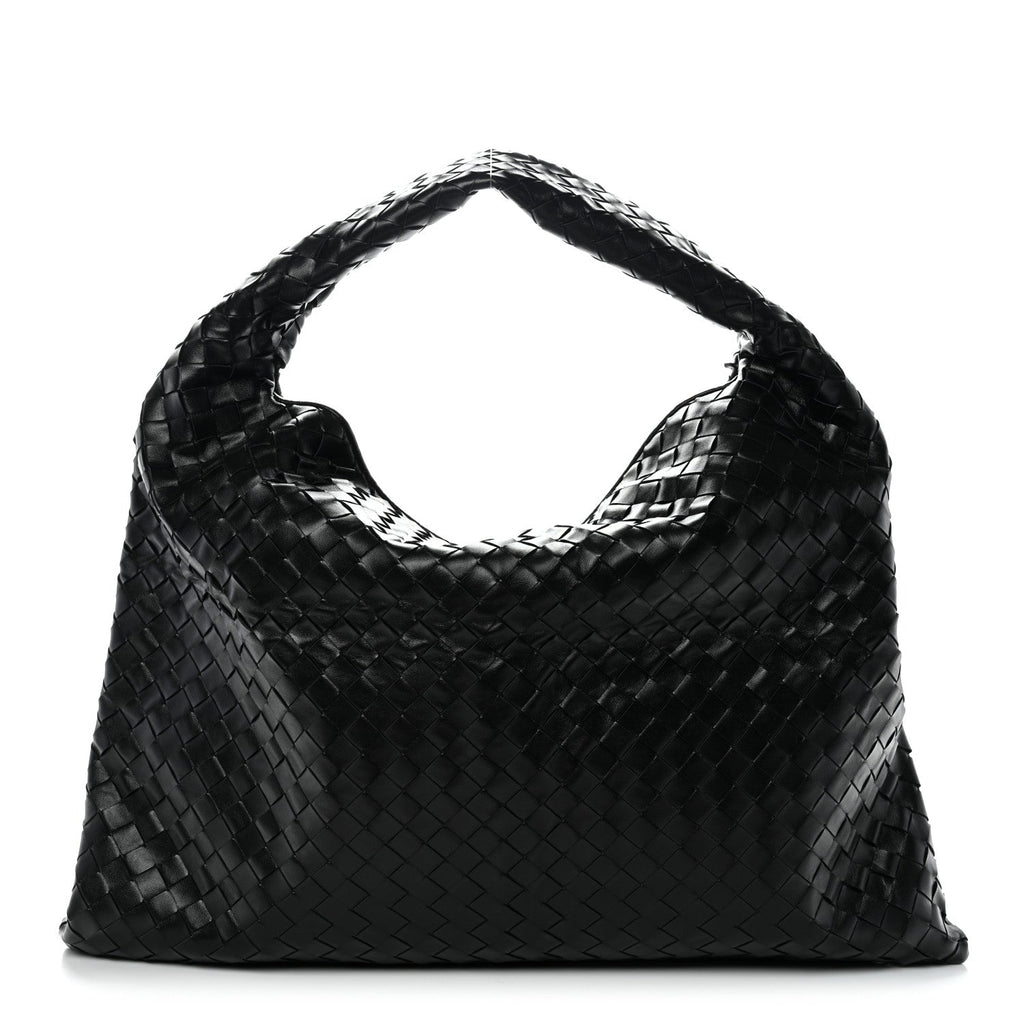 Calfskin Intrecciato Large Hop Black Black