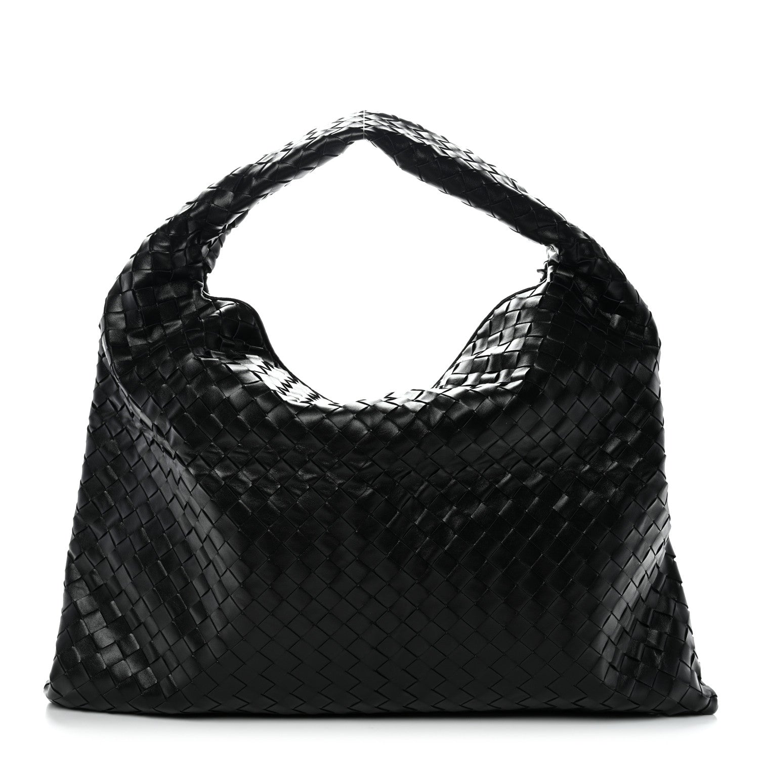 Calfskin Intrecciato Large Hop Black Black