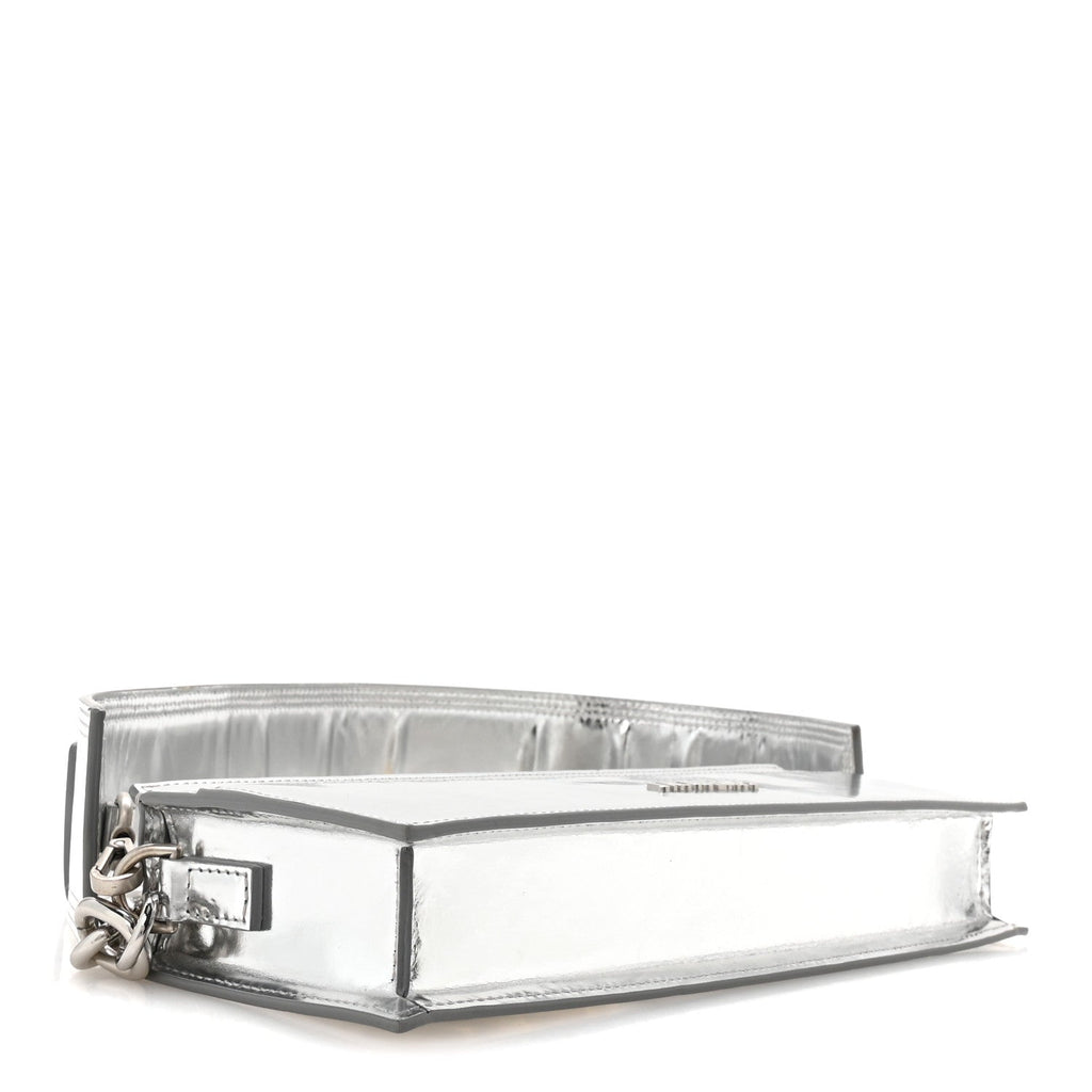 Metallic Calfskin Le Sac Ciuciu Silver
