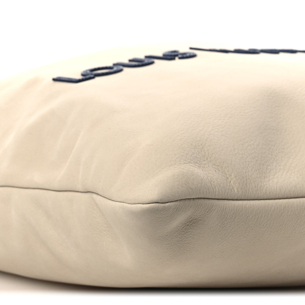 Nubuck Dust Bag Tote Ecru White