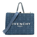 Denim 4G Medium Chain Tote Blue