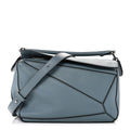 Calfskin Small Puzzle Bag Stone Blue
