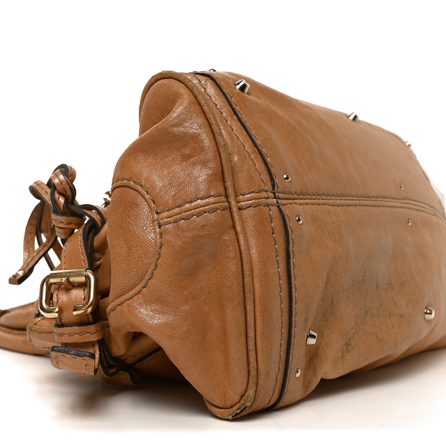 Calfskin Medium Paddington Capsule Satchel Brown