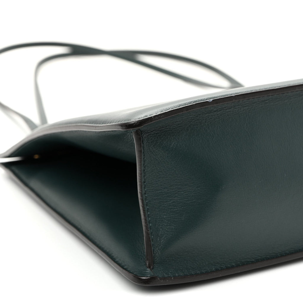 Smooth Calfskin Medium Clasp Shoulder Bag Forest