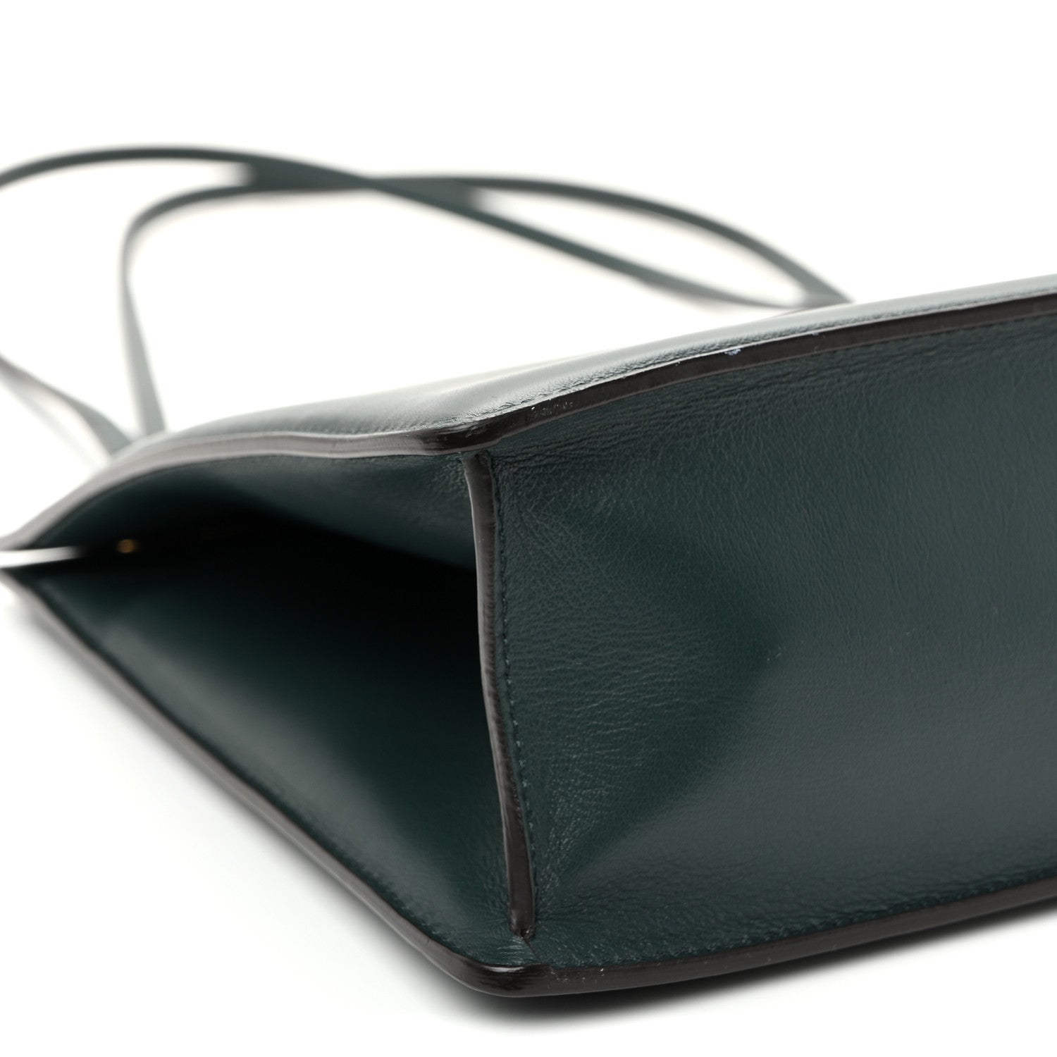 Smooth Calfskin Medium Clasp Shoulder Bag Forest