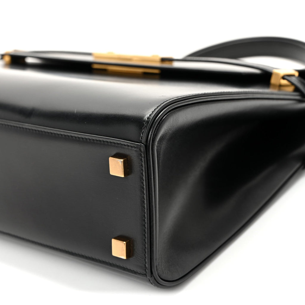 Smooth Calfskin Manhattan Top Handle Black