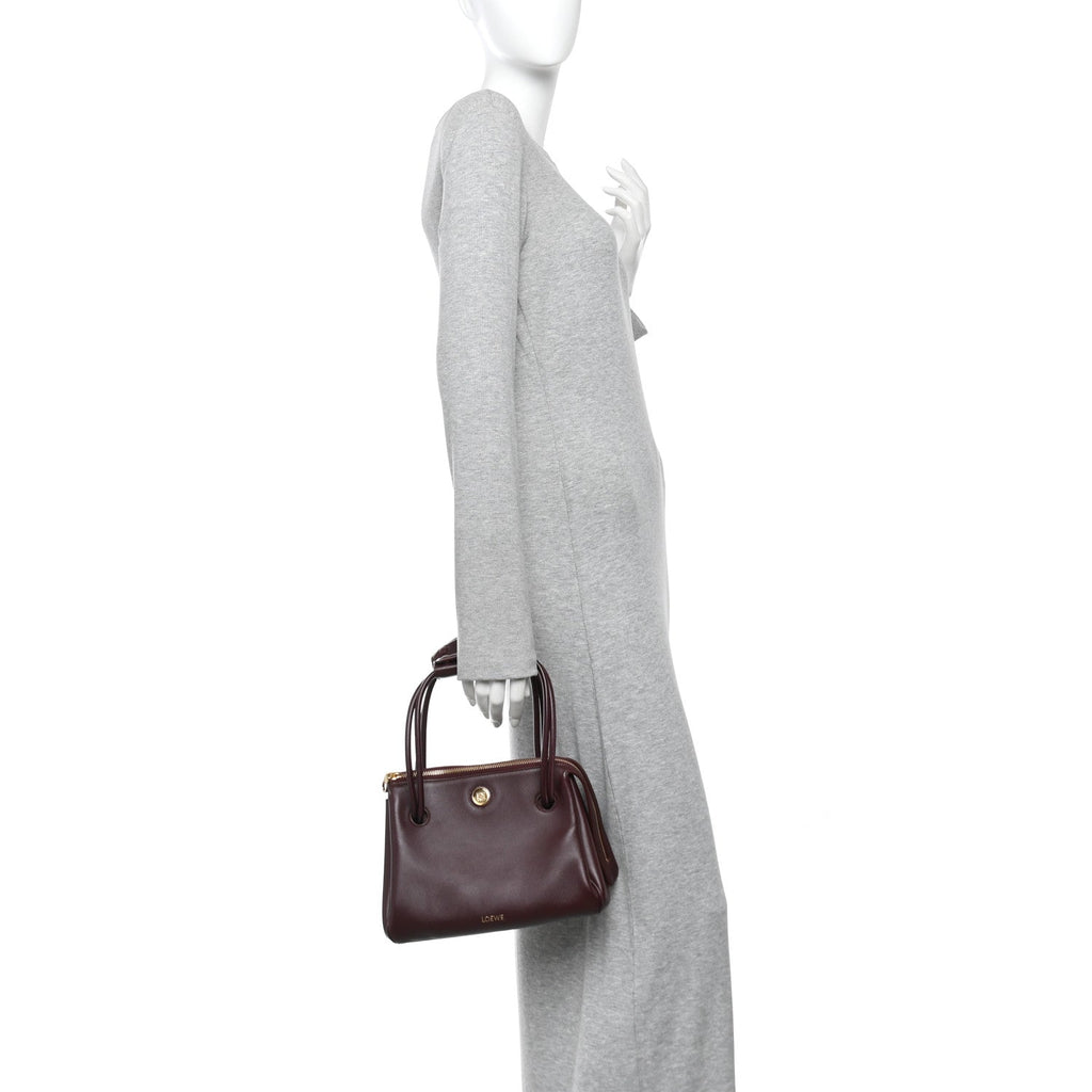 Supple Calfskin Small Madrid Bag Dark Burgundy
