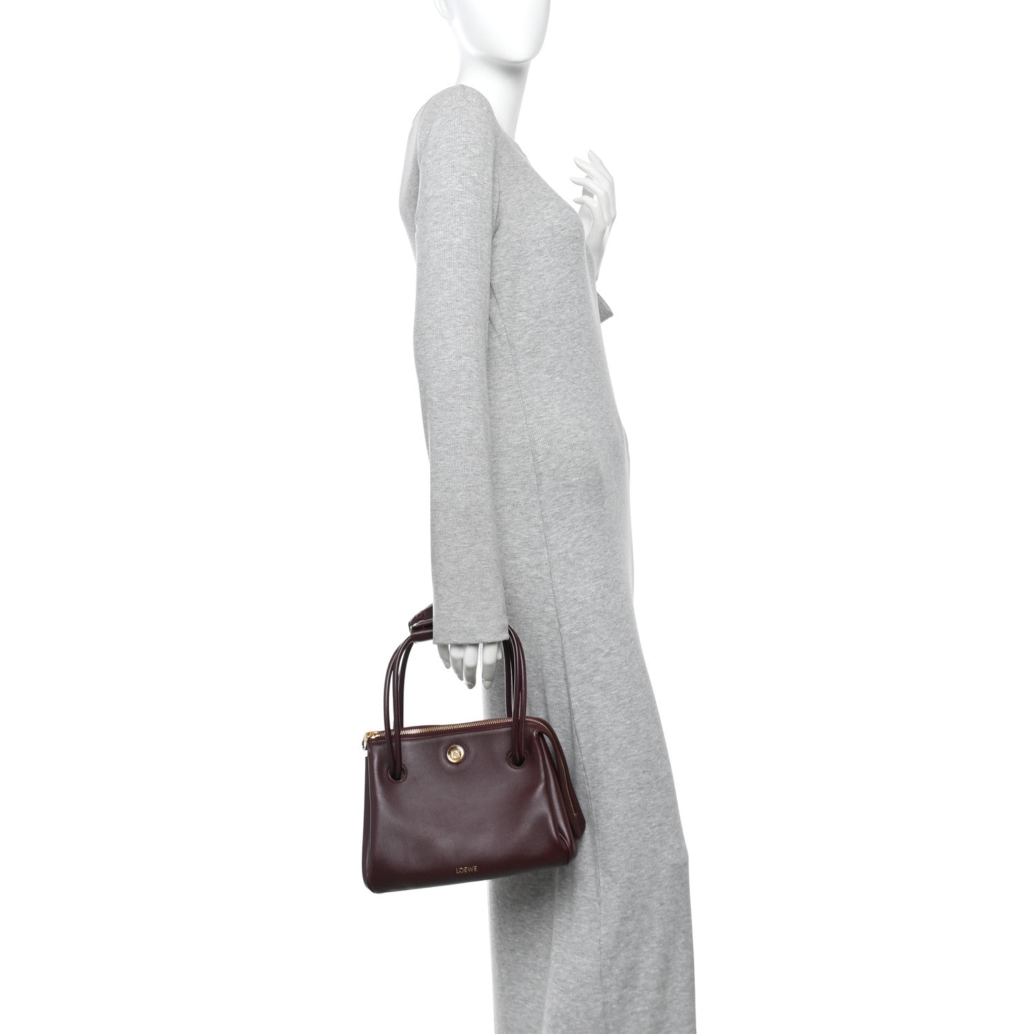 Supple Calfskin Small Madrid Bag Dark Burgundy