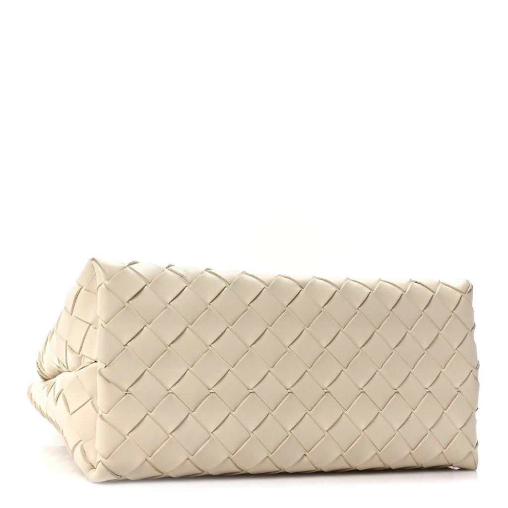 Nappa Intrecciato Small Andiamo Shoulder Bag Sea Salt