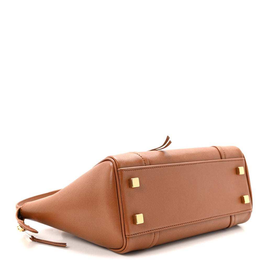 Supple Shiny Lambskin Little New Luggage Soft Tan