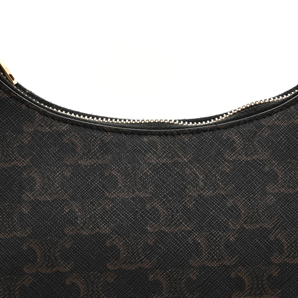 Triomphe Canvas Calfskin Ava Shoulder Bag Tan