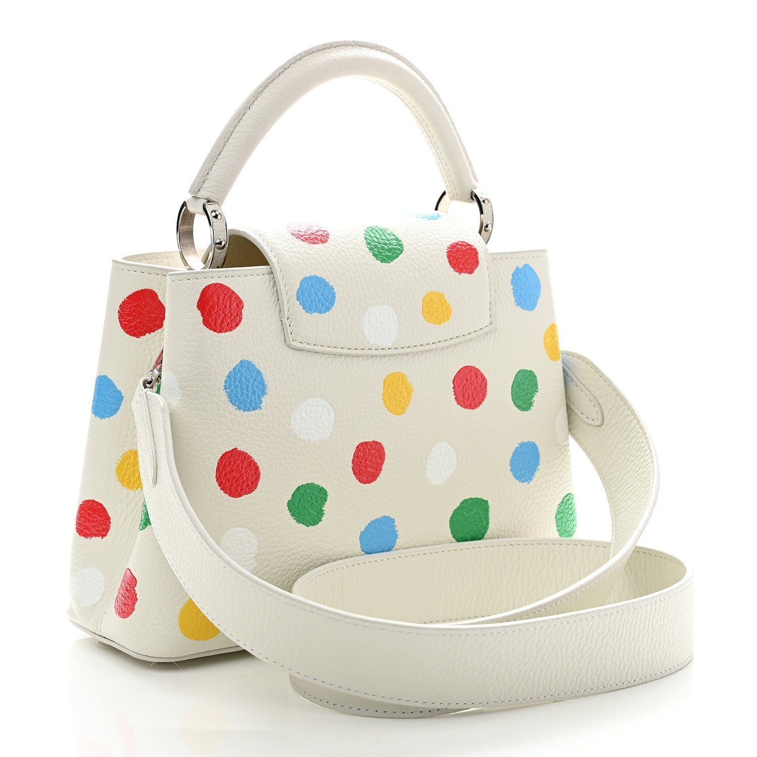 LV X YK Taurillon Capucines BB White