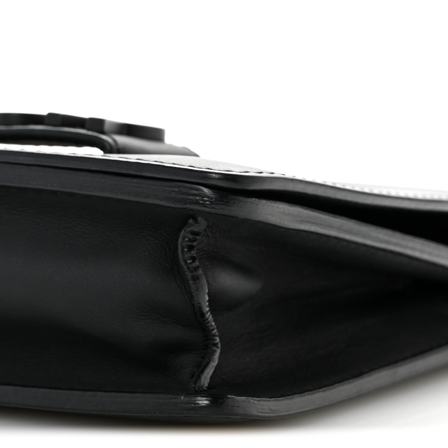 Ultra Matte Calfskin J'Adior Chain Flap Bag Black