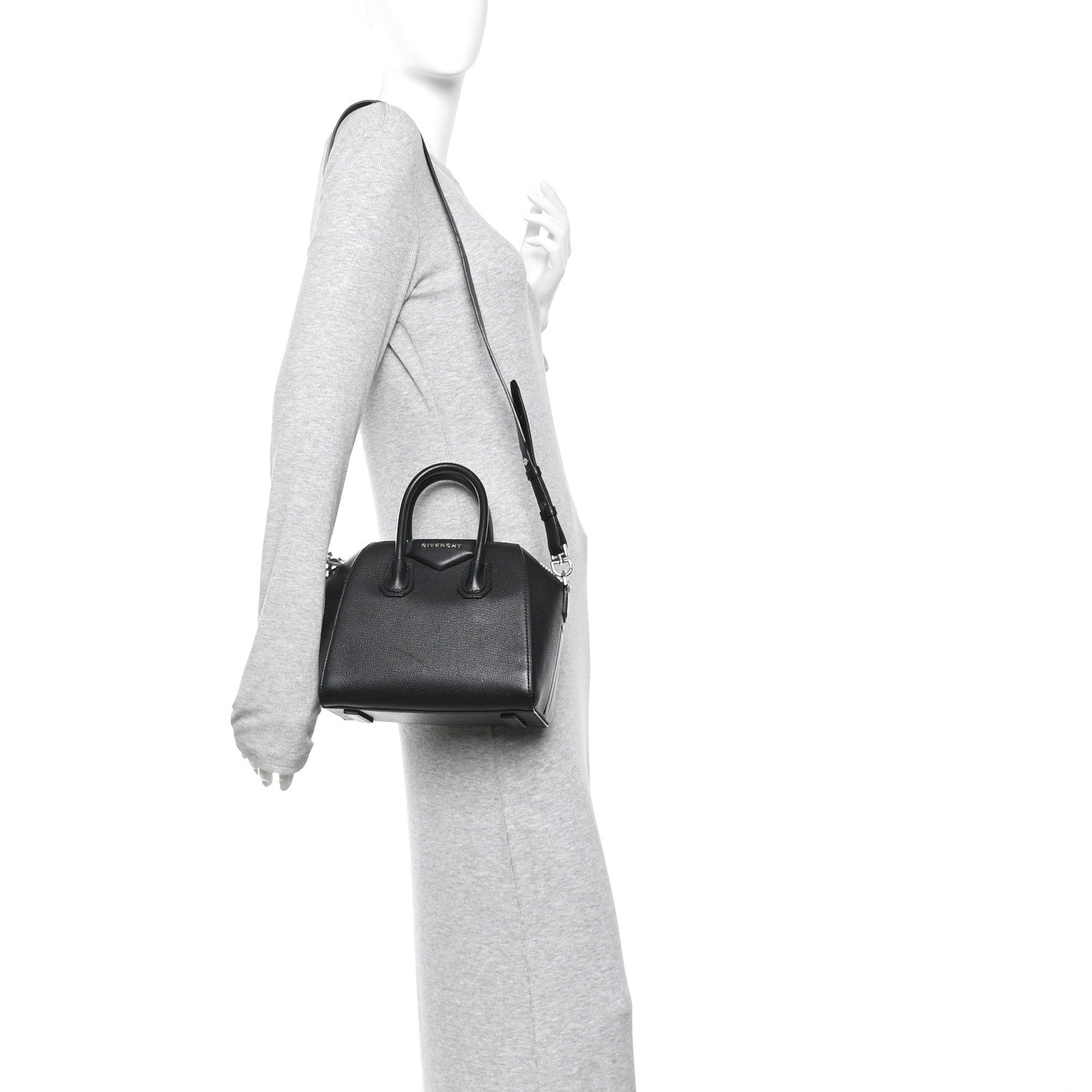 Sugar Goatskin Mini Antigona Black