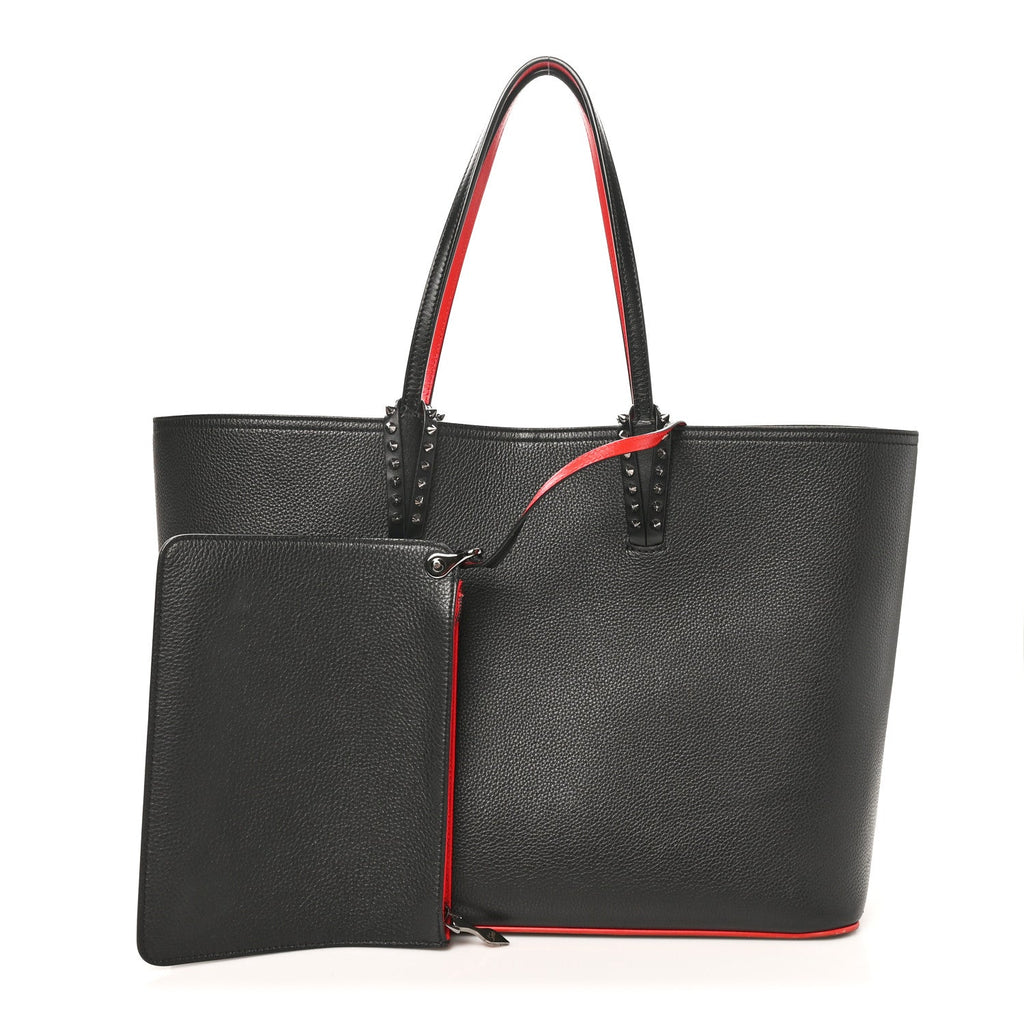 Calfskin Spikes East West Cabata Tote Black