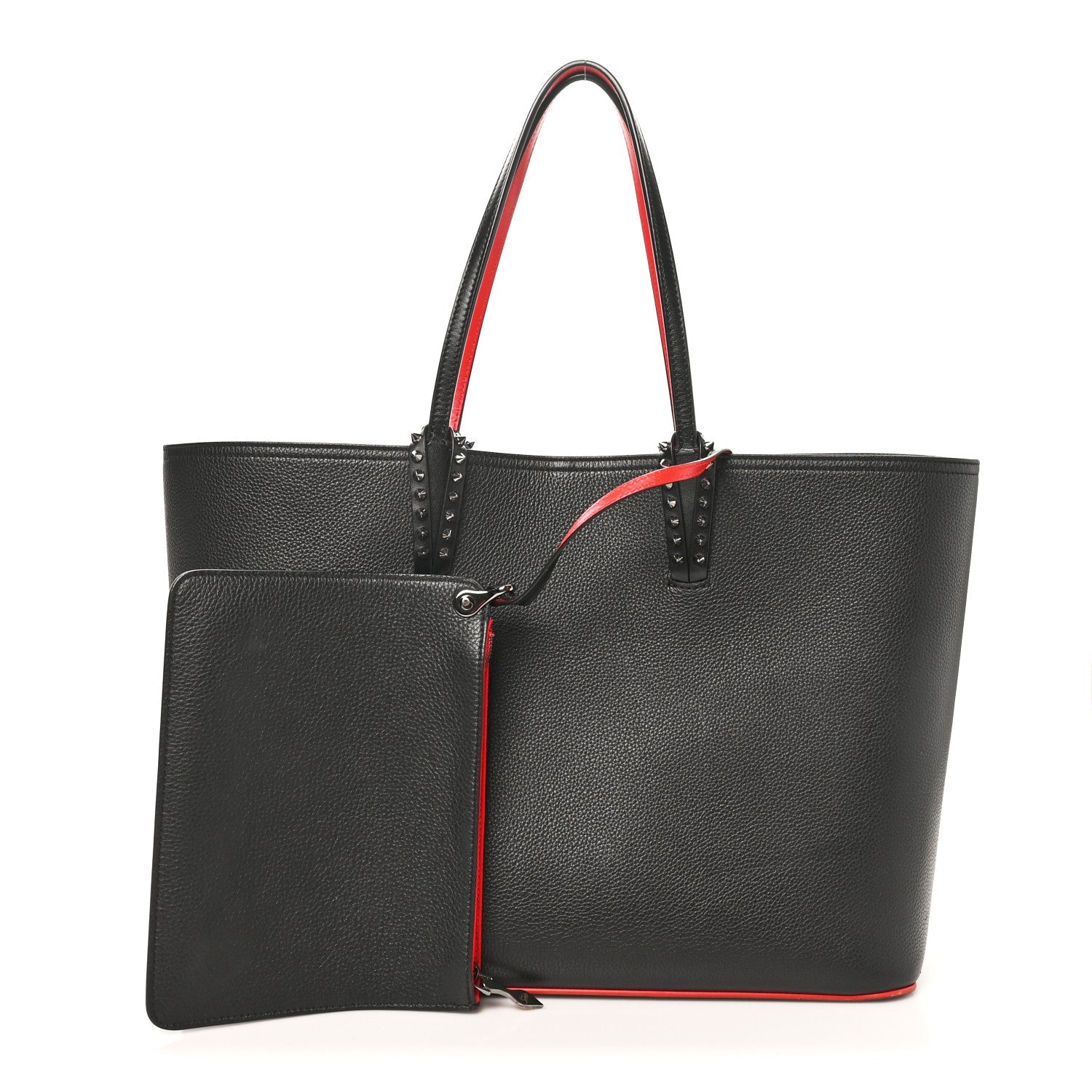 Calfskin Spikes East West Cabata Tote Black