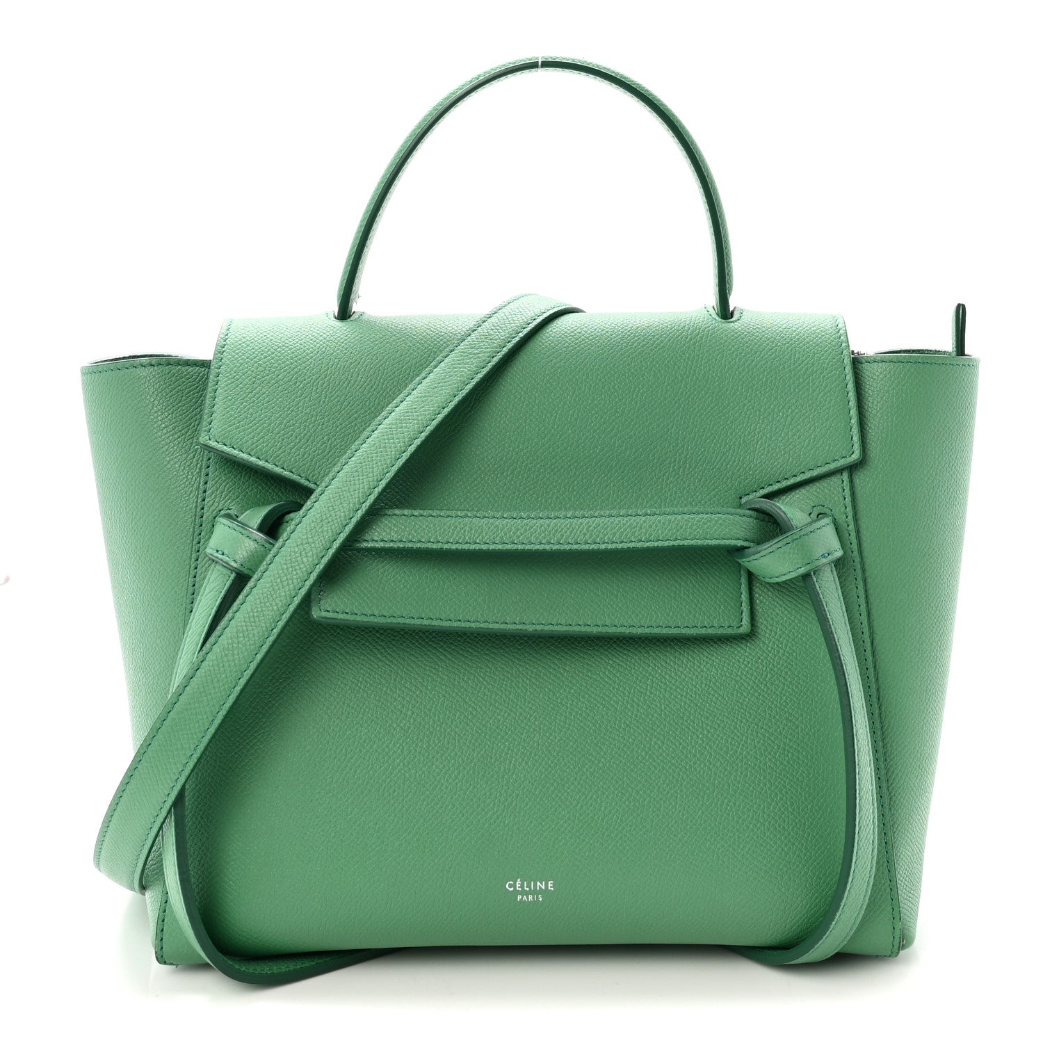 Grained Calfskin Micro Belt Bag Pop Green