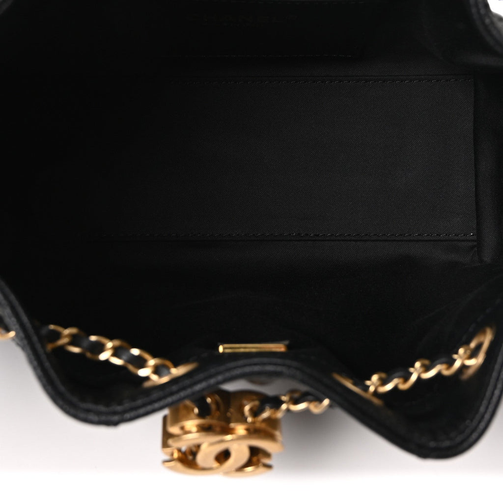 Caviar Quilted Mini Chanel 25 Handbag Black