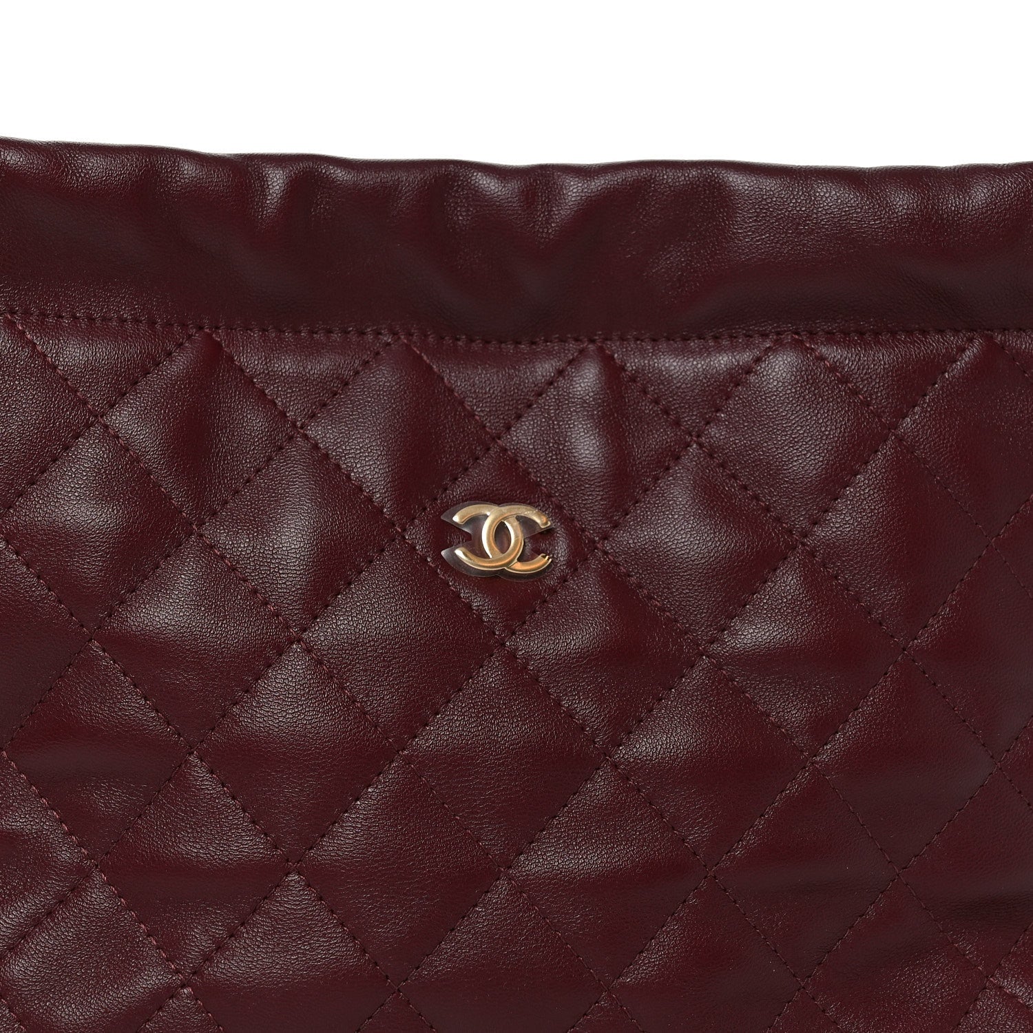 Pony Hair Printed Drawstring Clutch With Strap White Black Dark Burgundy