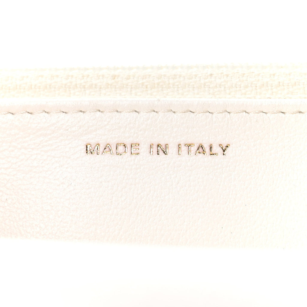 Lambskin Quilted Pillow Crush Wallet On Chain WOC White