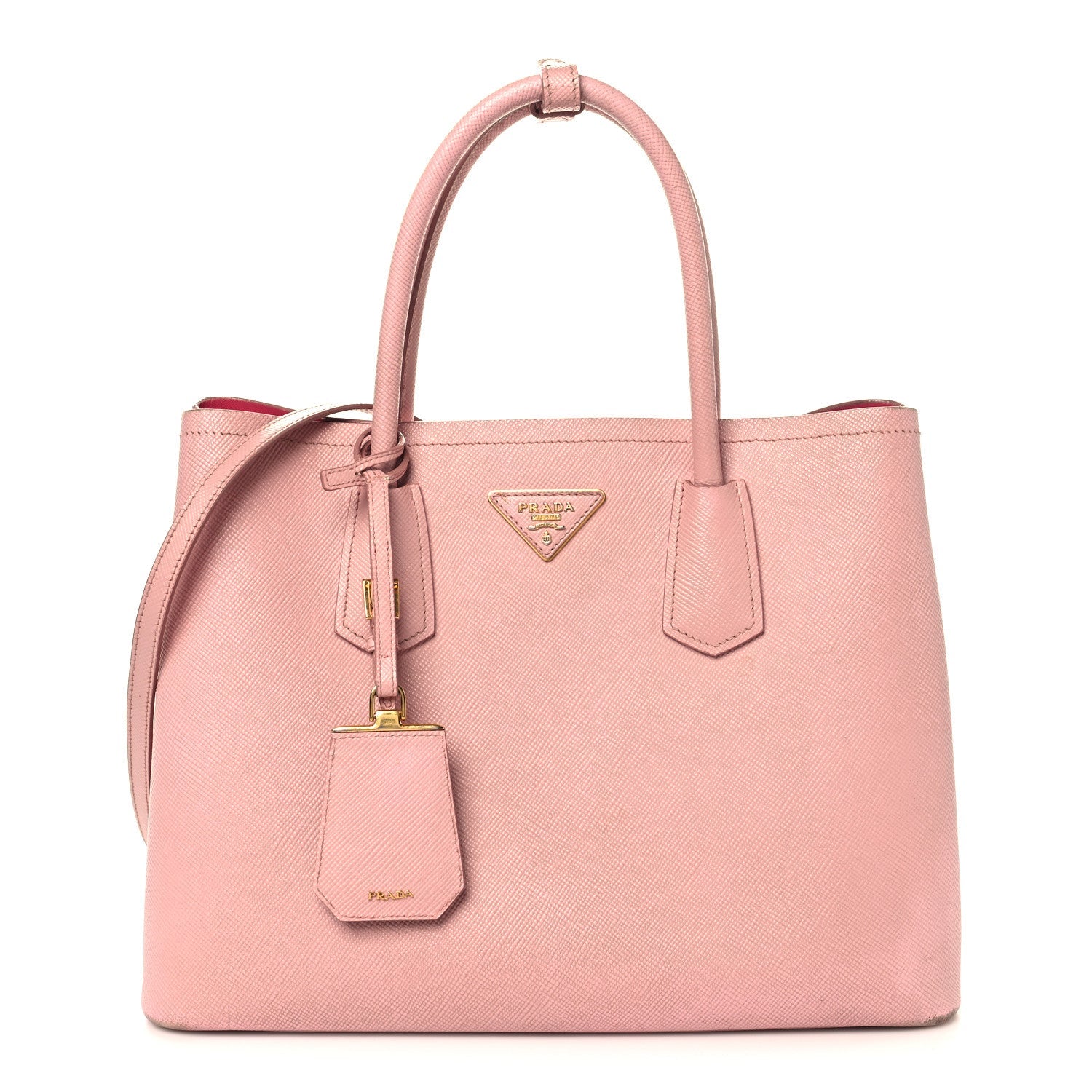 Saffiano Cuir Medium Double Bag Pesco