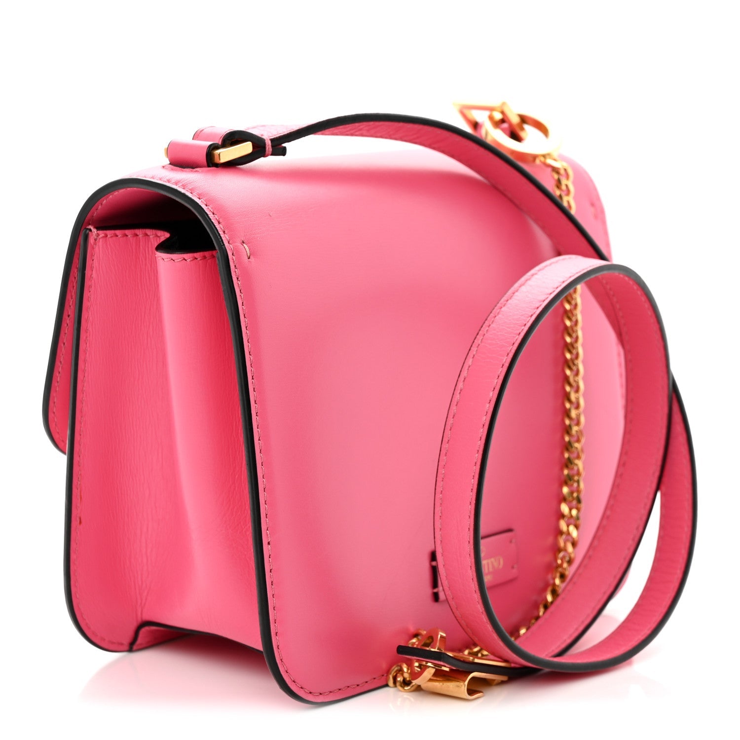 Smooth Calfskin Small VSling Shoulder Bag Pink