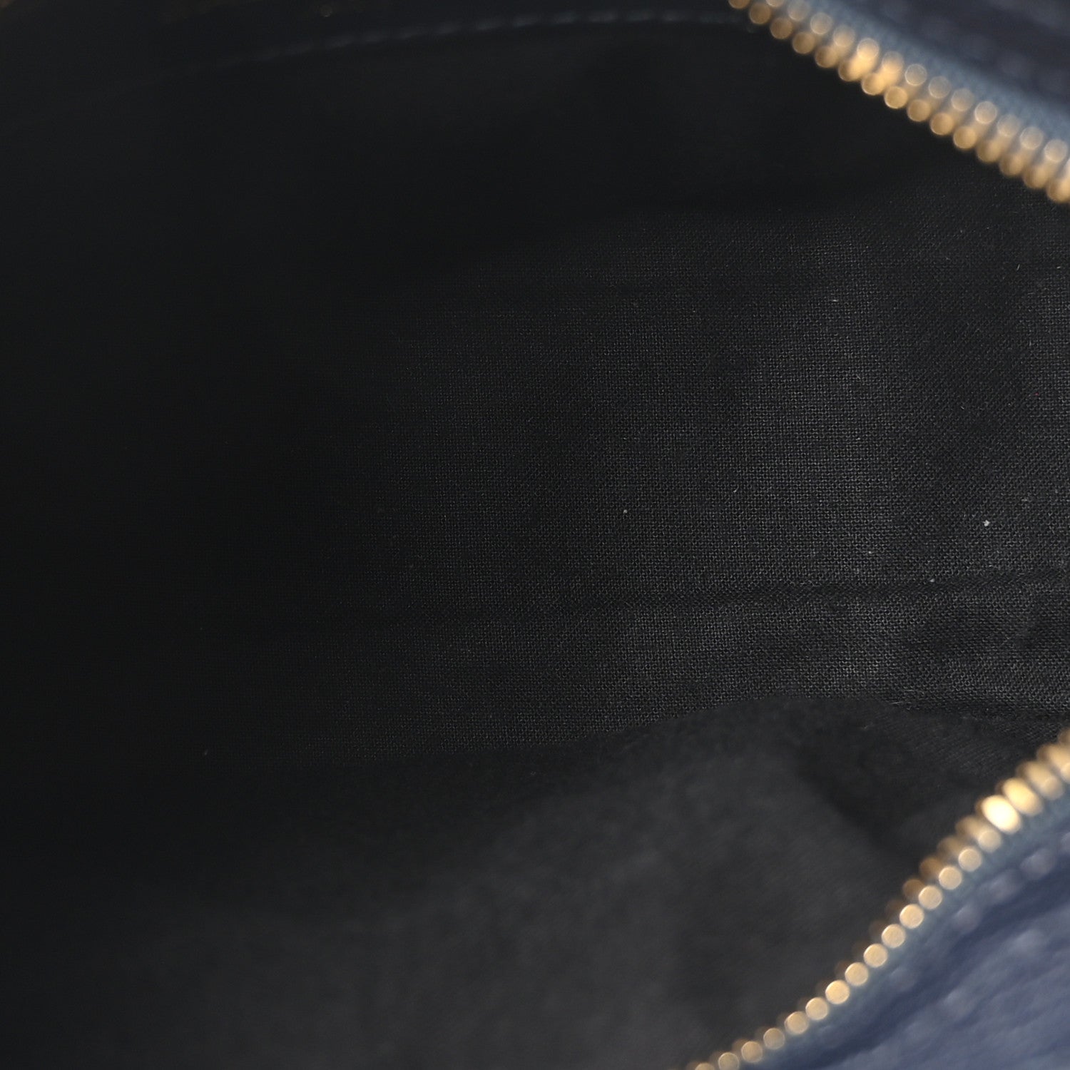 Chevre Gold Metallic Edge Hardware Mini City Bleu Nuit