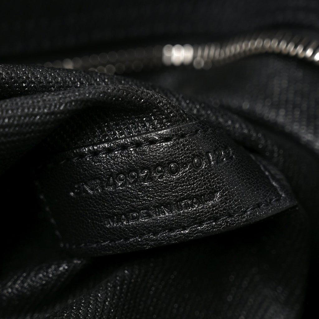 Linen Calfskin Rive Gauche Tote Black