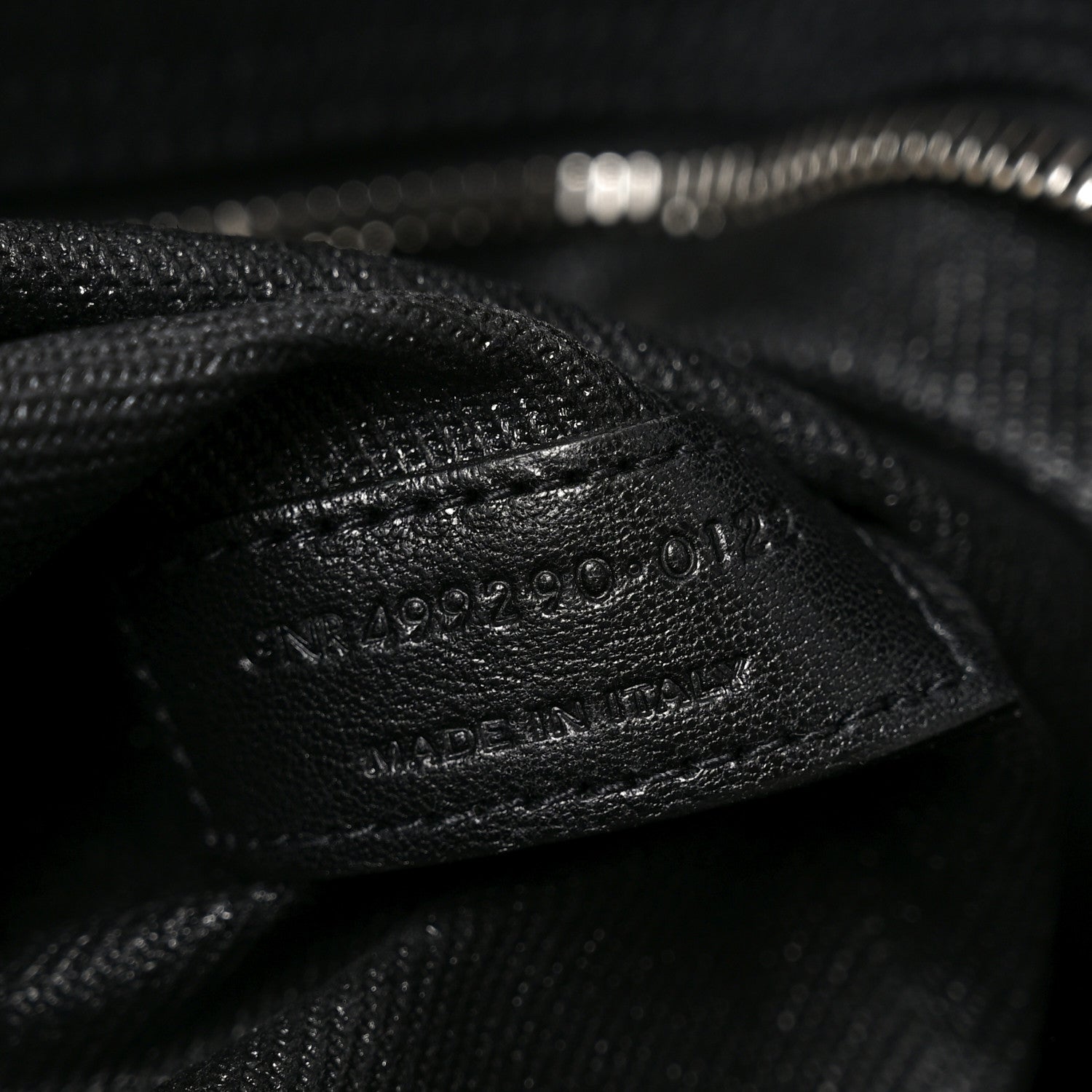 Linen Calfskin Rive Gauche Tote Black
