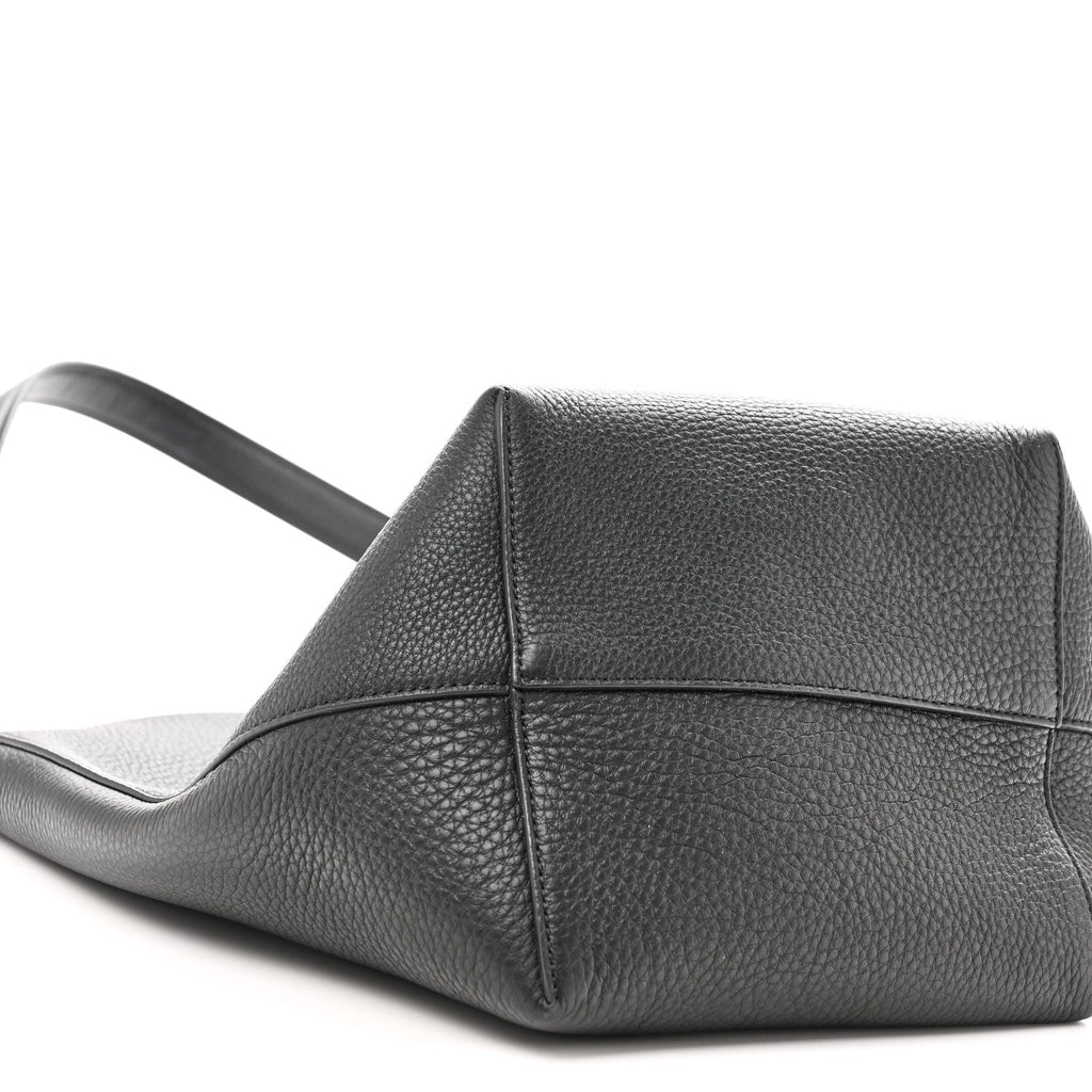 Grained Calfskin Medium N/S Park Tote Black
