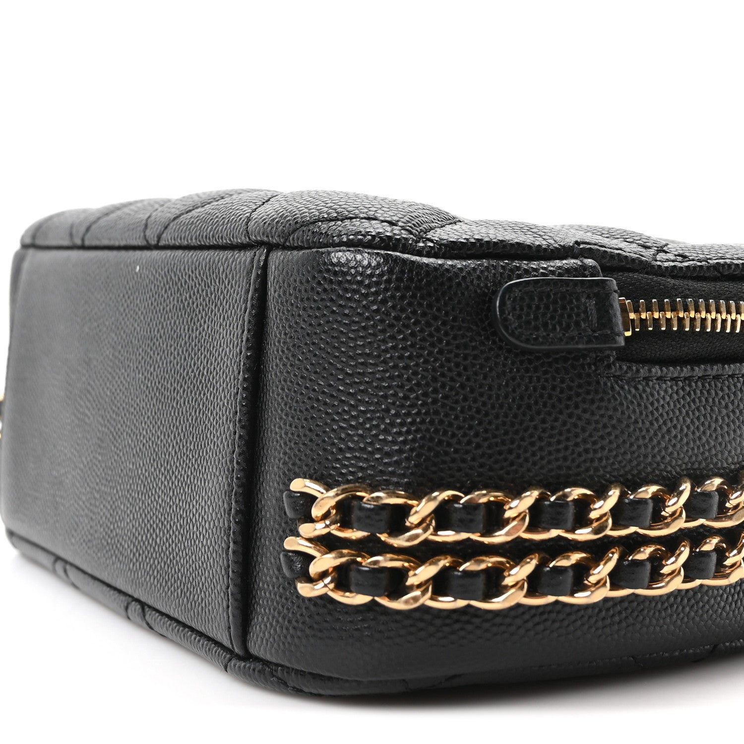 Caviar Quilted Mini CC You Camera Case Black