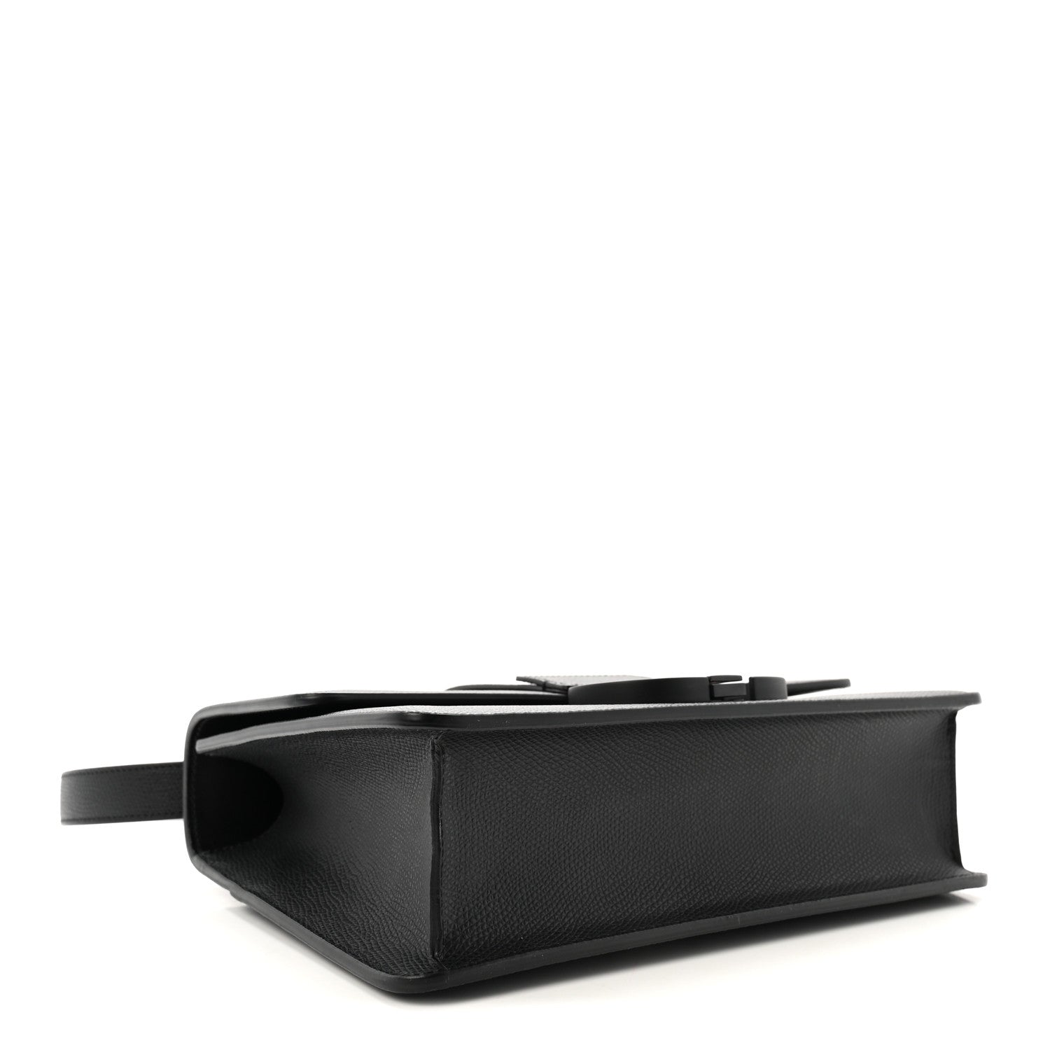 Ultra Matte Grained Calfskin 30 Montaigne Flap Bag Black