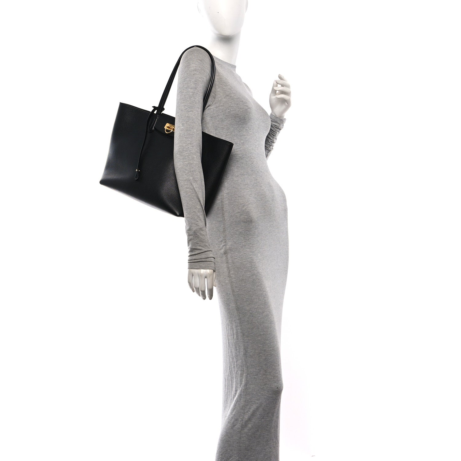 Calfskin Travel Tote Black