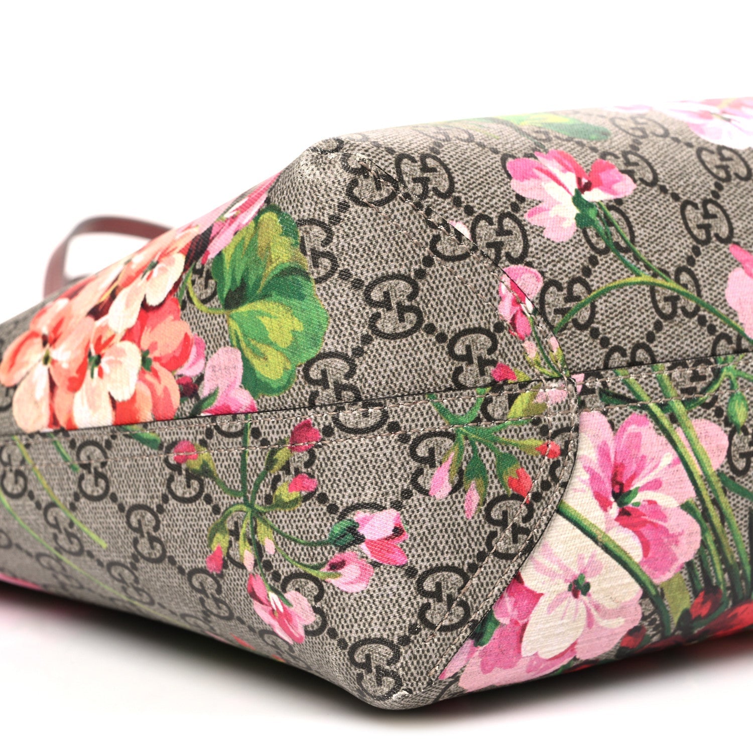 GG Supreme Monogram Blooms Large Reversible Tote Beige Multicolor Dry Rose