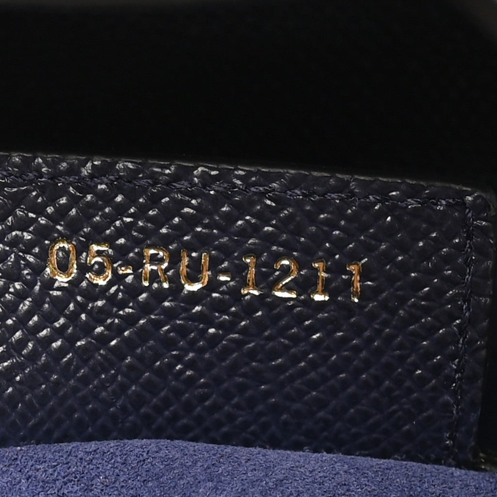 Grained Calfskin Saddle Bag Navy