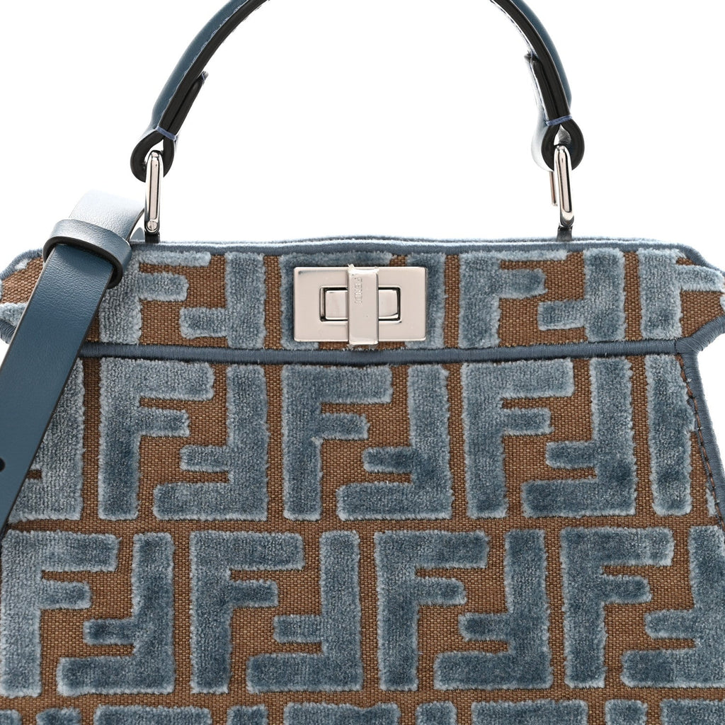 Velvet Jacquard FF Small Peekaboo I SEE U Satchel Anice