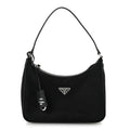 Tessuto Nylon Saffiano Mini Re-Edition 2005 Bag Black