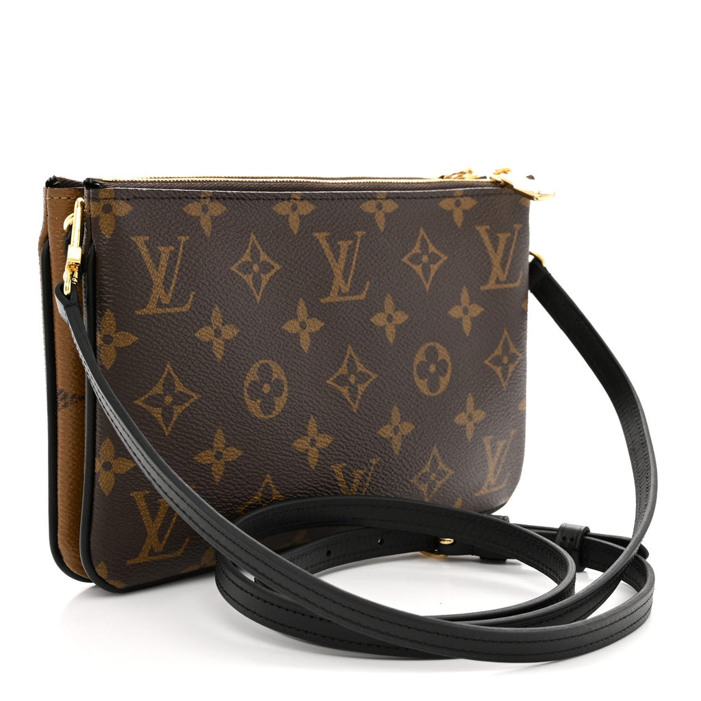 Reverse Monogram Giant Double Zip Pochette