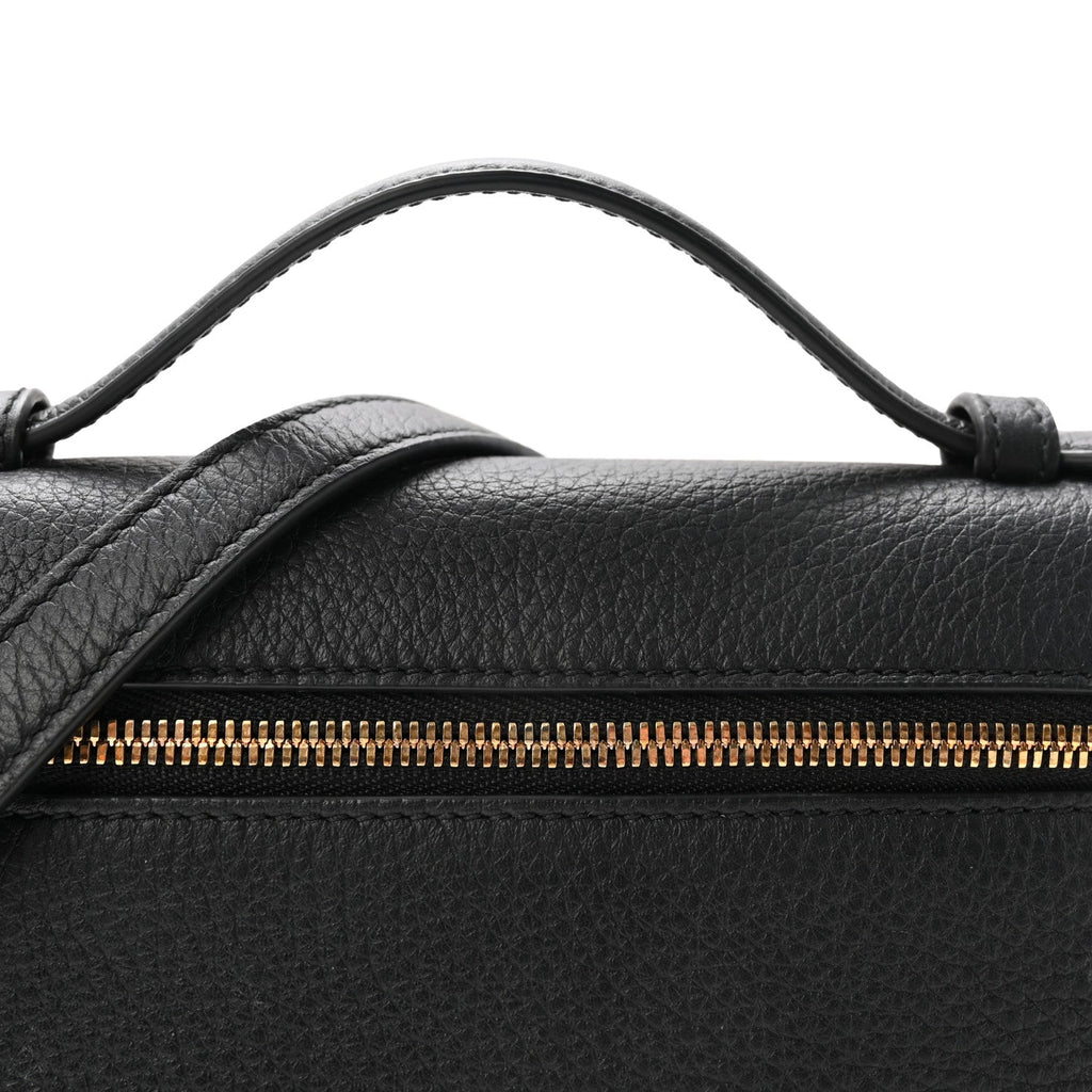 Grained Calfskin L19 Extra Pocket Pouch Black