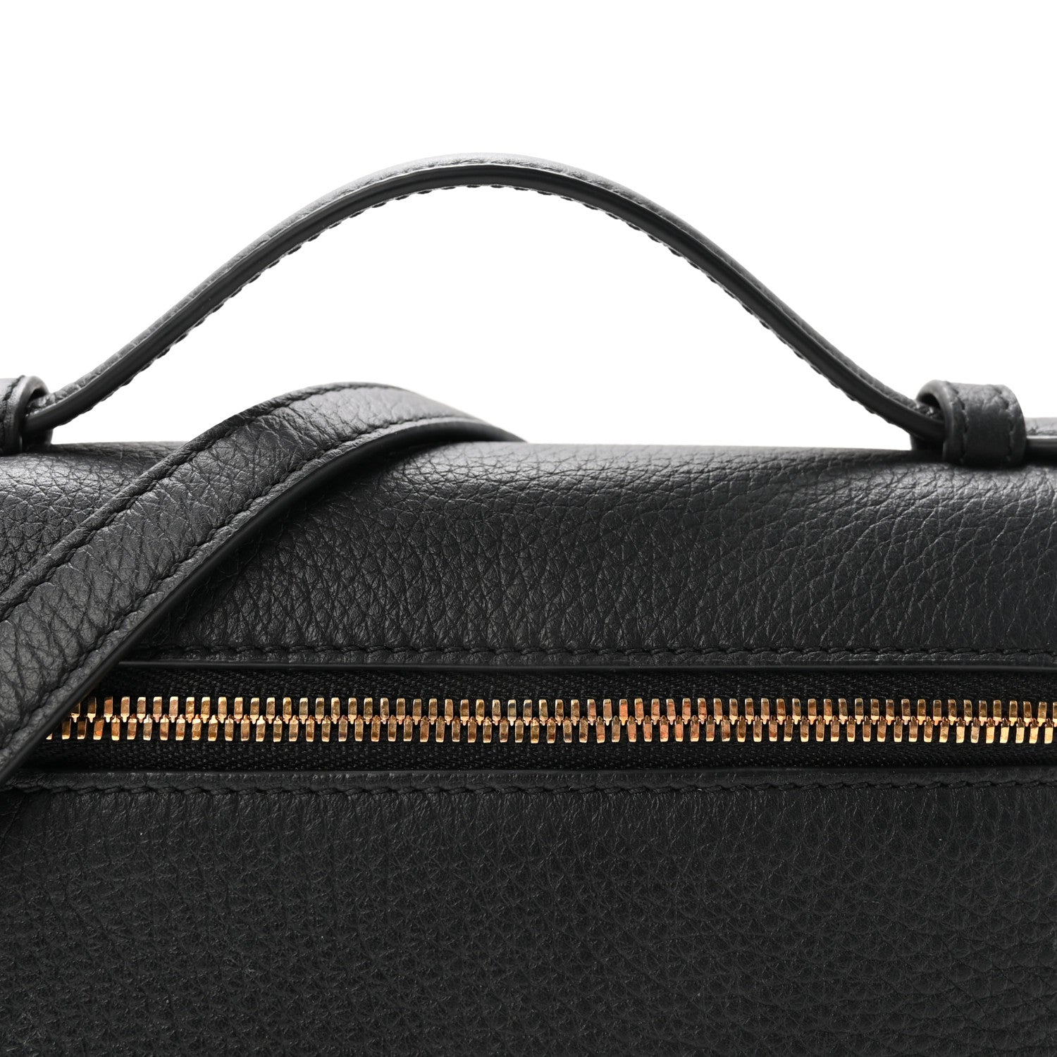 Grained Calfskin L19 Extra Pocket Pouch Black