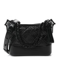Aged Calfskin Quilted Small Gabrielle Hobo So Black