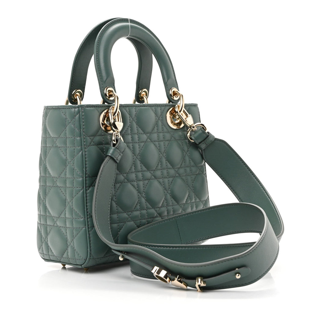 Lambskin Cannage Small My ABCDior Lady Dior Army Green
