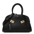 Calfskin Small Hug Bag Black Flame Red