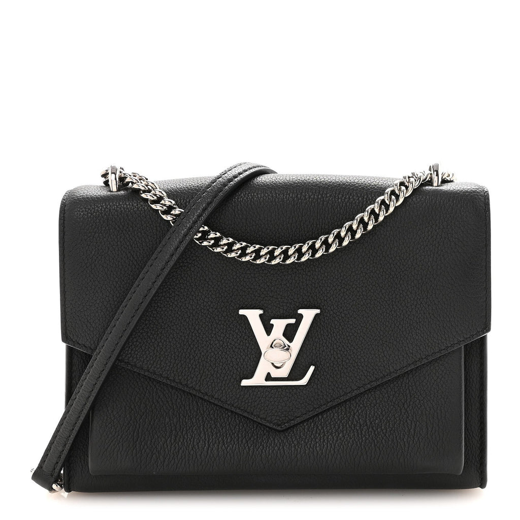 Soft Calfskin My Lockme Chain Bag BB Black