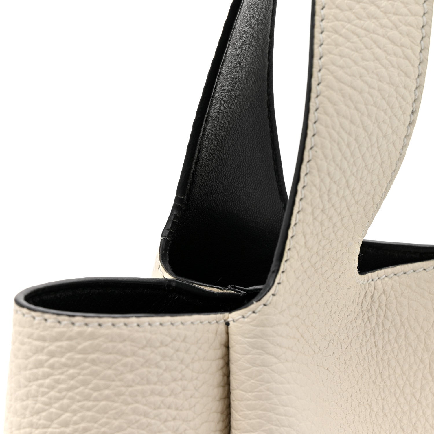 Vitello Daino Soft Medium Dynamique Tote White Black