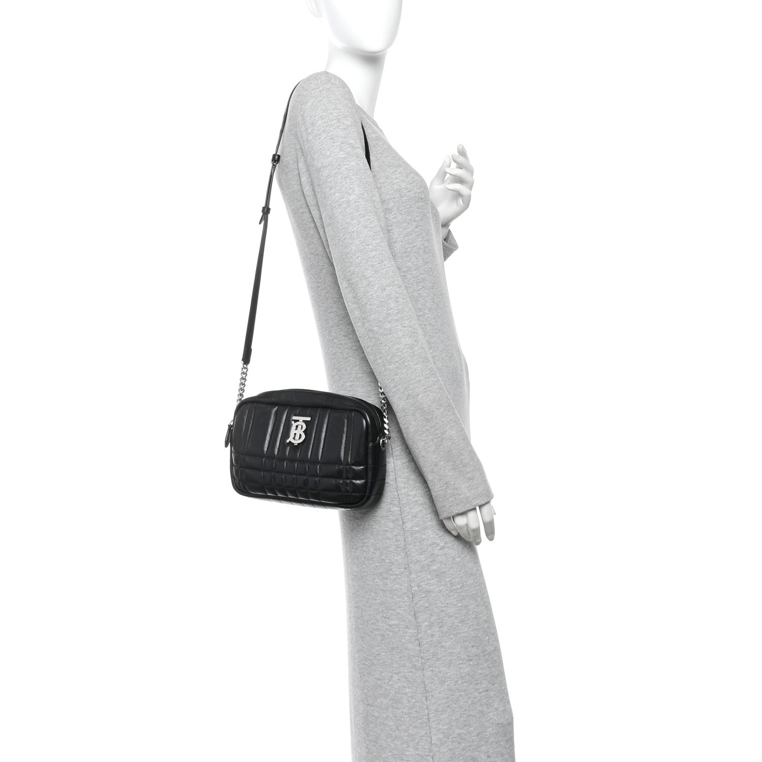 Calfskin Quilted Small Lola Camera Bag Black