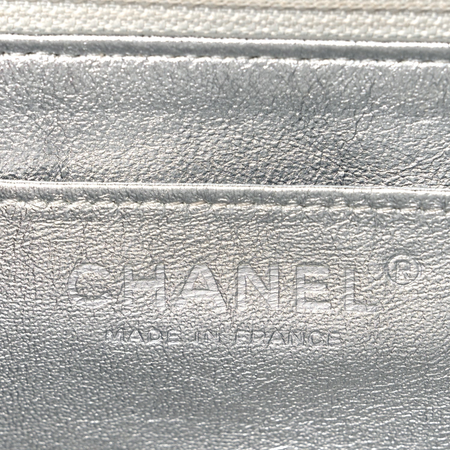 Metallic Lambskin Quilted Jumbo Single Flap Silver