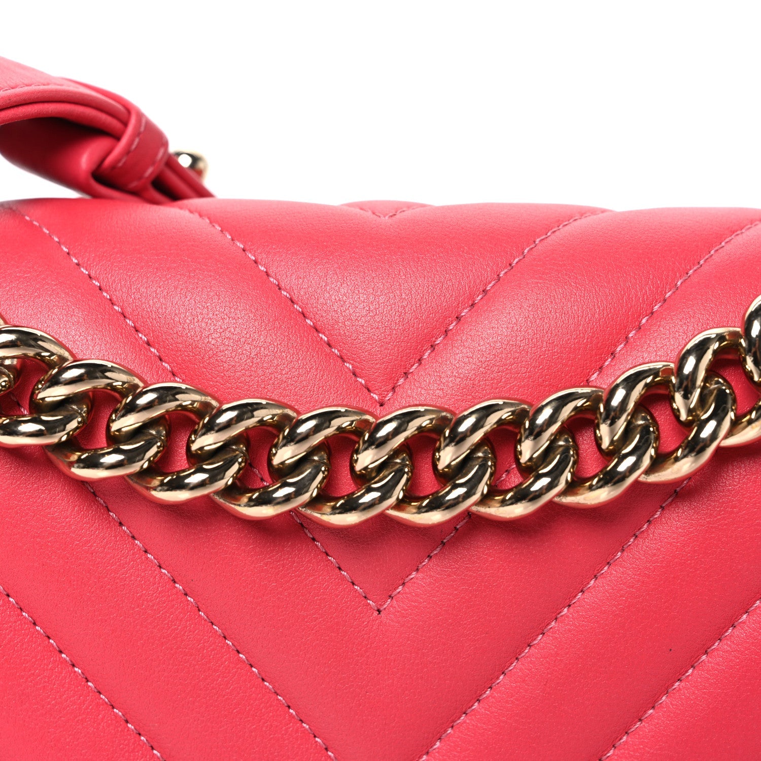 Calfskin Chevron Quilted Medium Boy Flap Pink