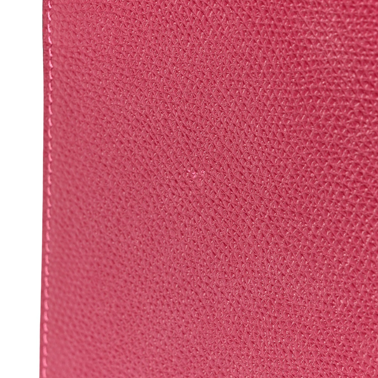 Grainy Calfskin Large Vlogo Clutch Raspberry